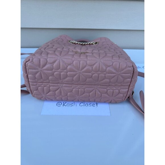 Kate Spade backpack bloom quilted medium leather backpack pink